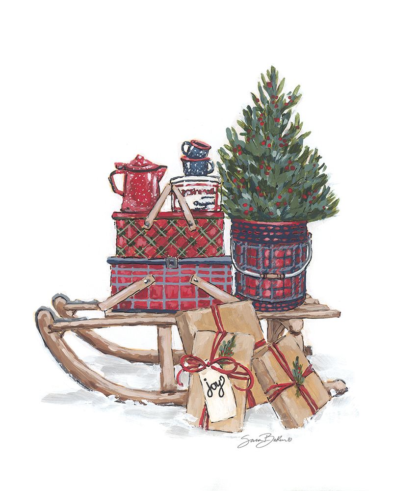 Old Time Christmas Tradition I art print by Sara Baker for $57.95 CAD