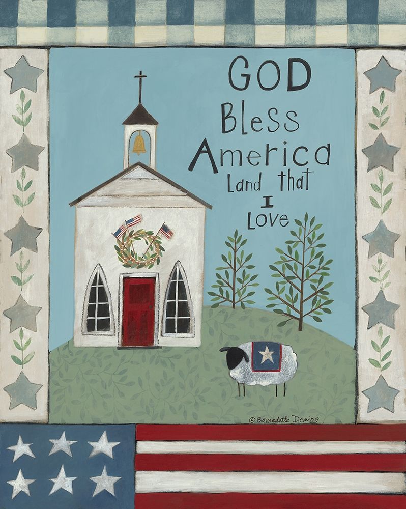 God Bless America art print by Bernadette Deming for $57.95 CAD