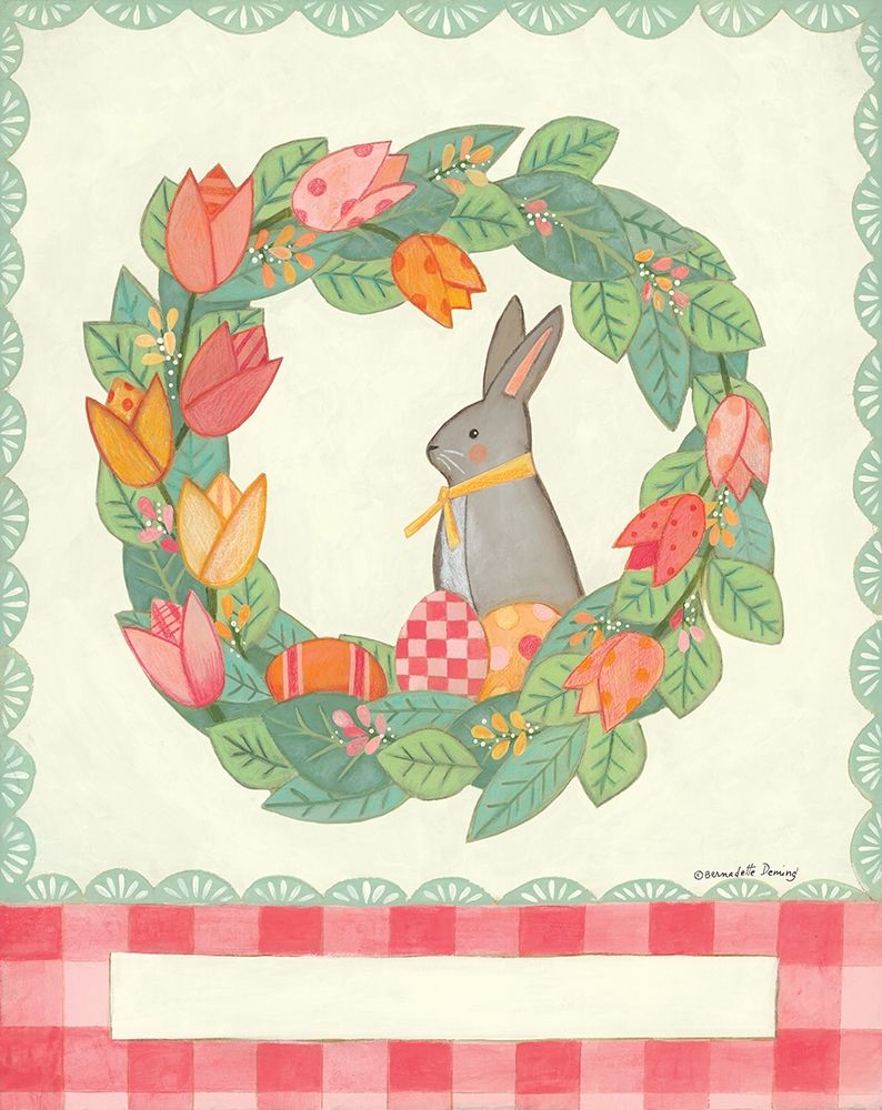 Easter Wreath art print by Bernadette Deming for $57.95 CAD