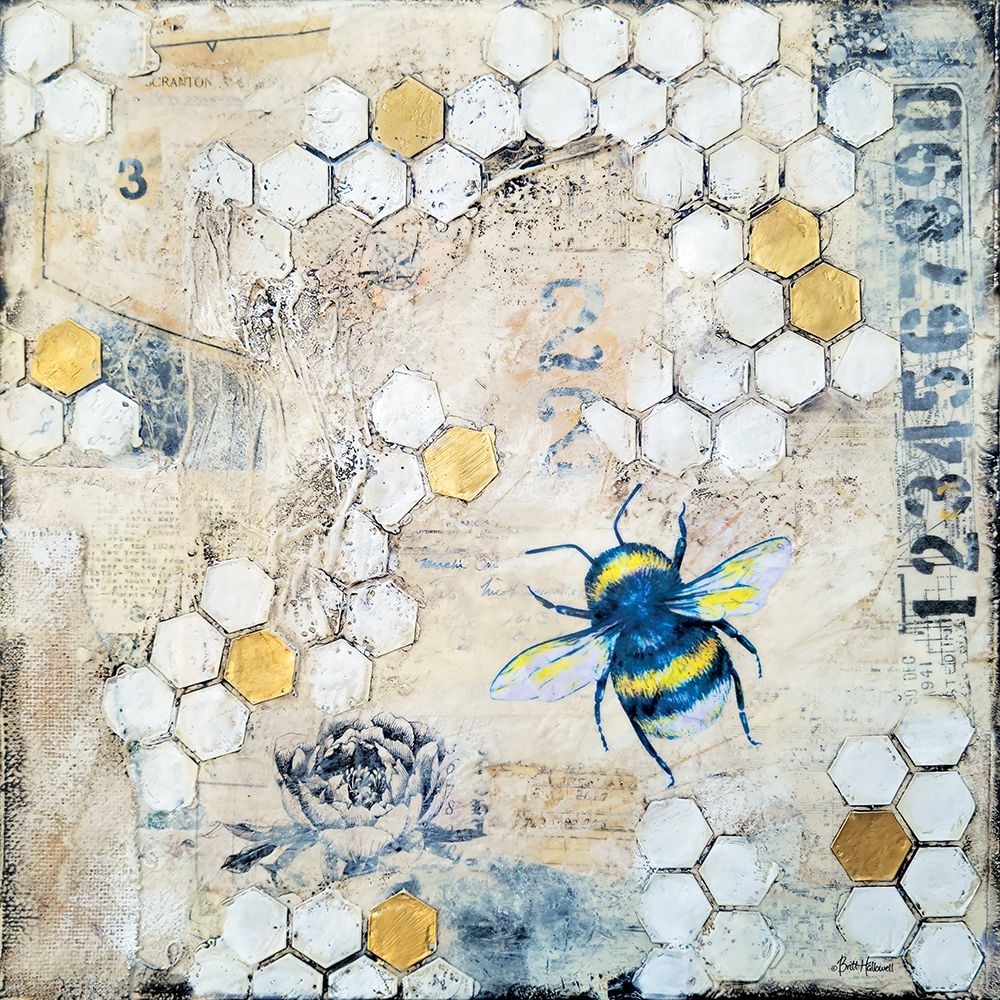 Busy Bees 1 art print by Britt Hallowell for $57.95 CAD
