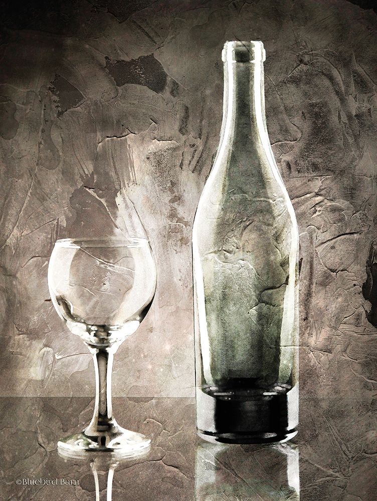 Moody Gray Wine Glass Still Life art print by Bluebird Barn for $57.95 CAD