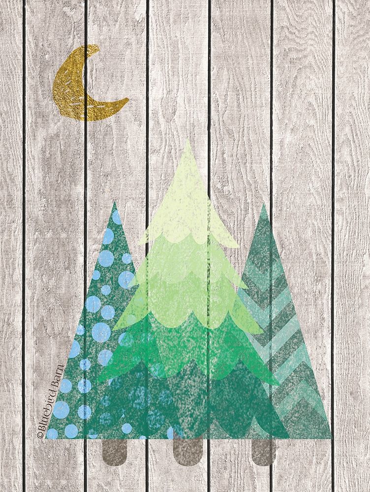 Whimsical Trees Under the Moon art print by Bluebird Barn for $57.95 CAD