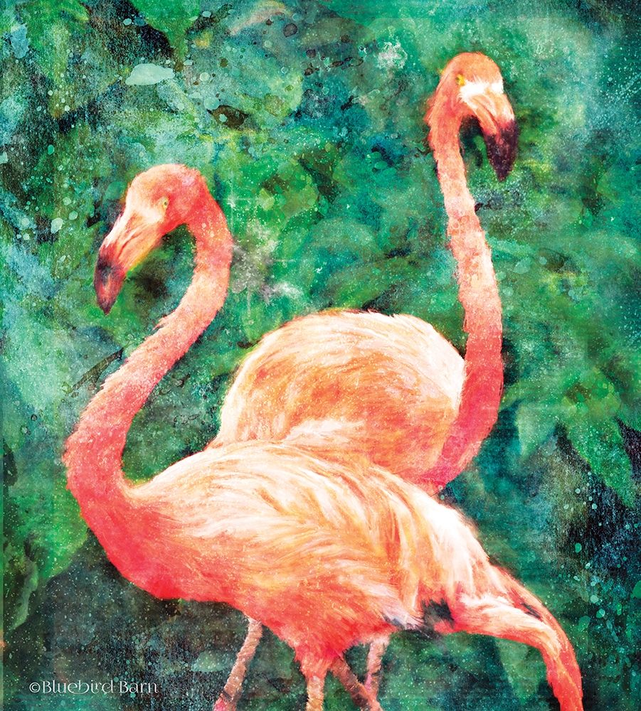 Flamingos     art print by Bluebird Barn for $57.95 CAD