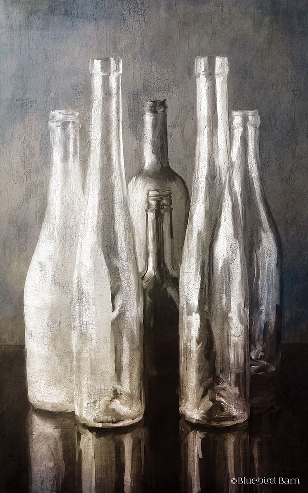 Grey Bottle Collection   art print by Bluebird Barn for $57.95 CAD