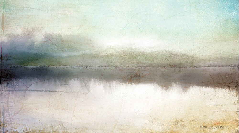 Soft Lake Landscape art print by Bluebird Barn for $57.95 CAD