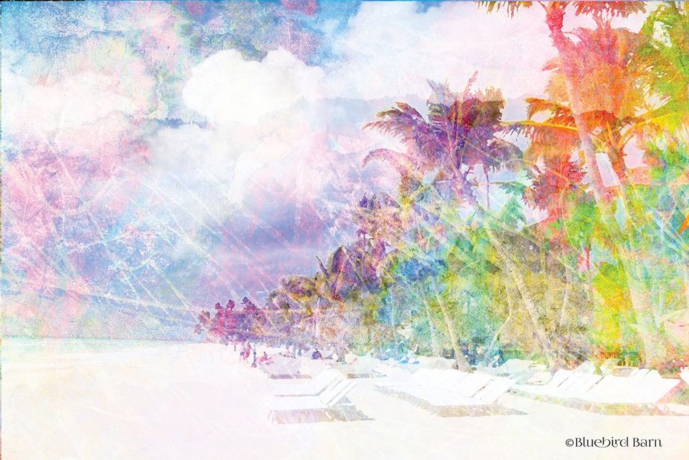 Rainbow Bright Coast and Palms art print by Bluebird Barn for $57.95 CAD