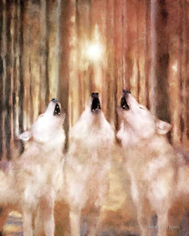 Three Wolf Howl art print by Bluebird Barn for $57.95 CAD