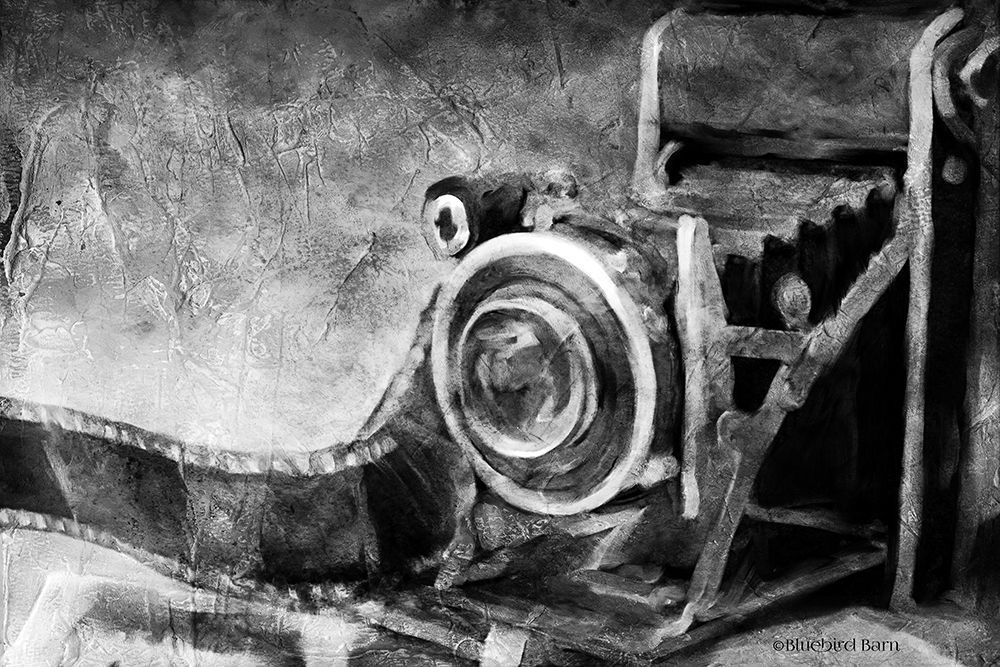 Vintage Camera Black and White   art print by Bluebird Barn for $57.95 CAD