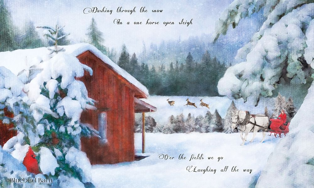 Dashing Through the Snow art print by Bluebird Barn for $57.95 CAD