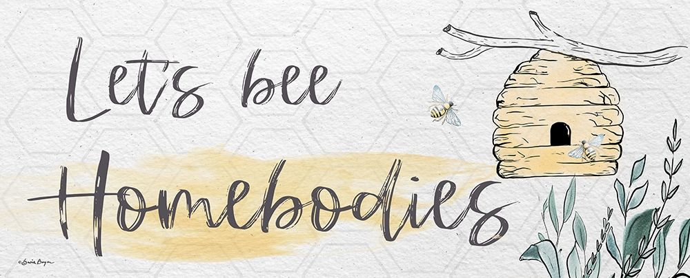 Lets Bee Homebodies art print by Susie Boyer for $57.95 CAD