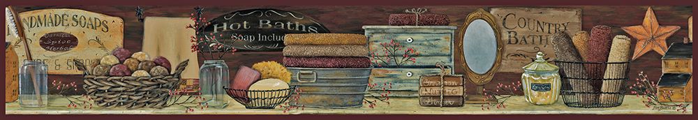 Country Bath Shelf art print by Pam Britton for $57.95 CAD