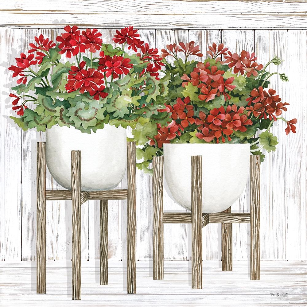 Red Geraniums art print by Cindy Jacobs for $57.95 CAD