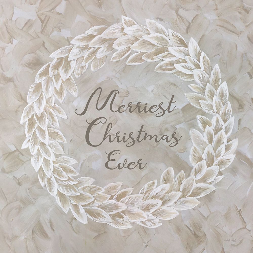 White Whisper Christmas Wreath I art print by Cindy Jacobs for $57.95 CAD