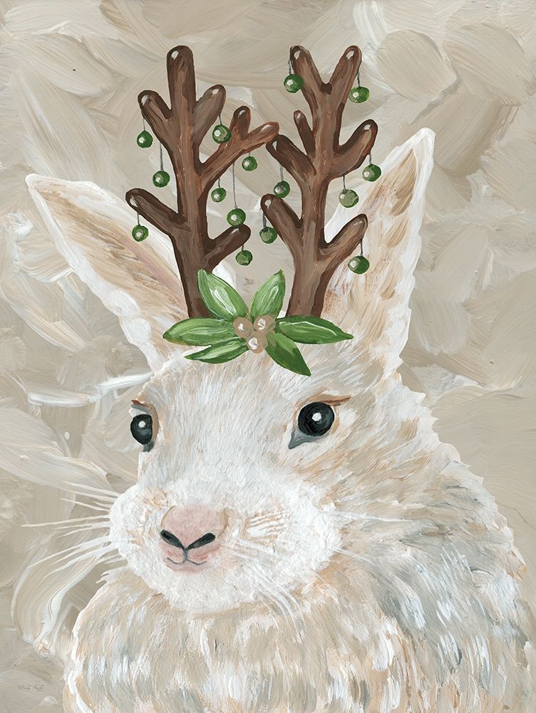 Christmas Bunny art print by Cindy Jacobs for $57.95 CAD
