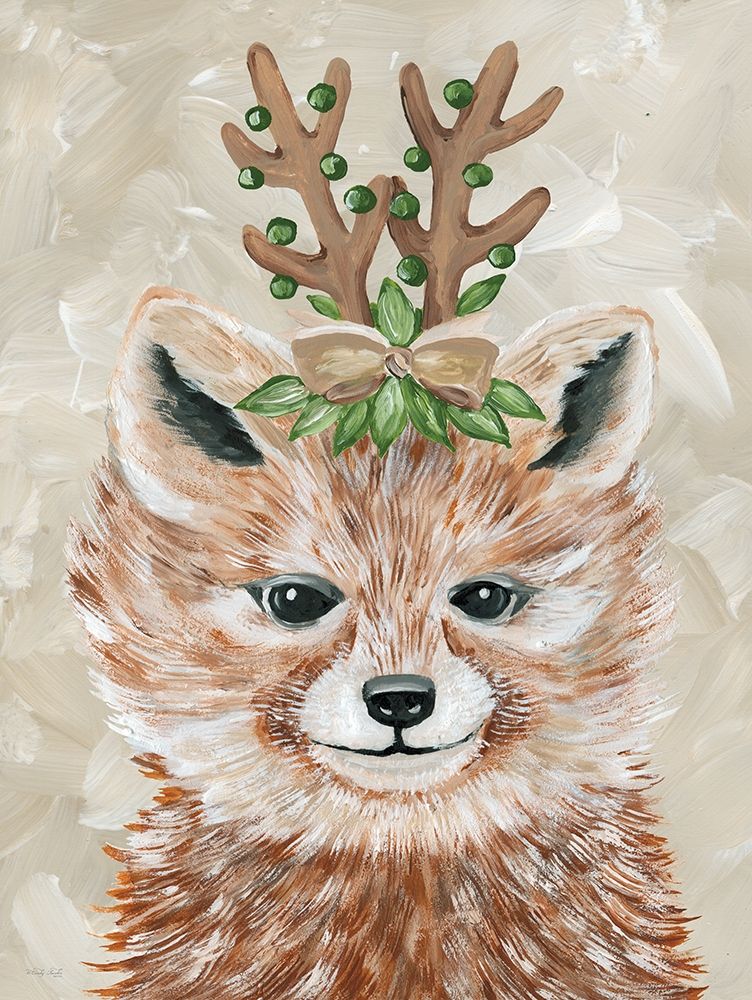 Christmas Fox art print by Cindy Jacobs for $57.95 CAD