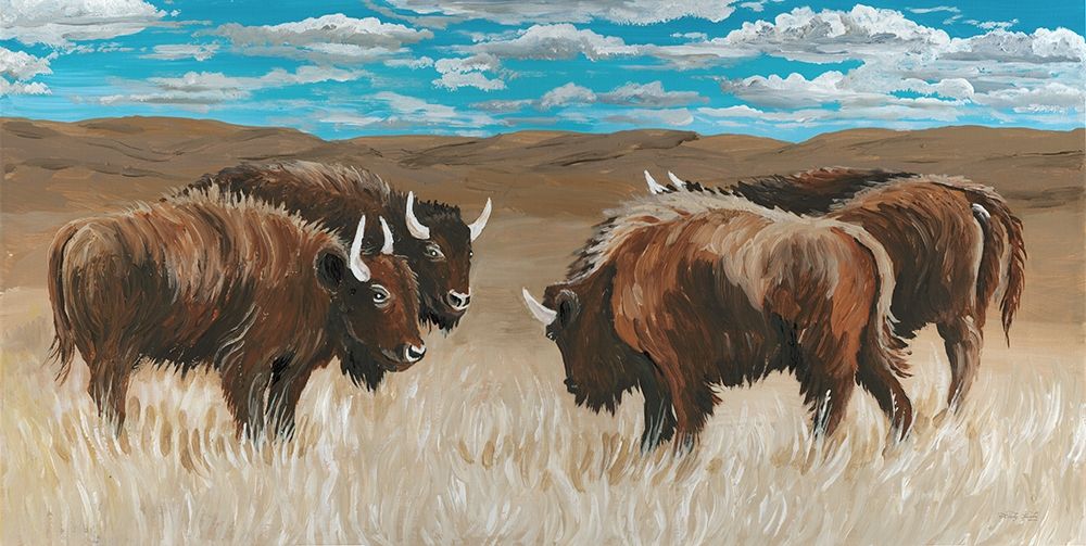 Bison Herd II art print by Cindy Jacobs for $57.95 CAD