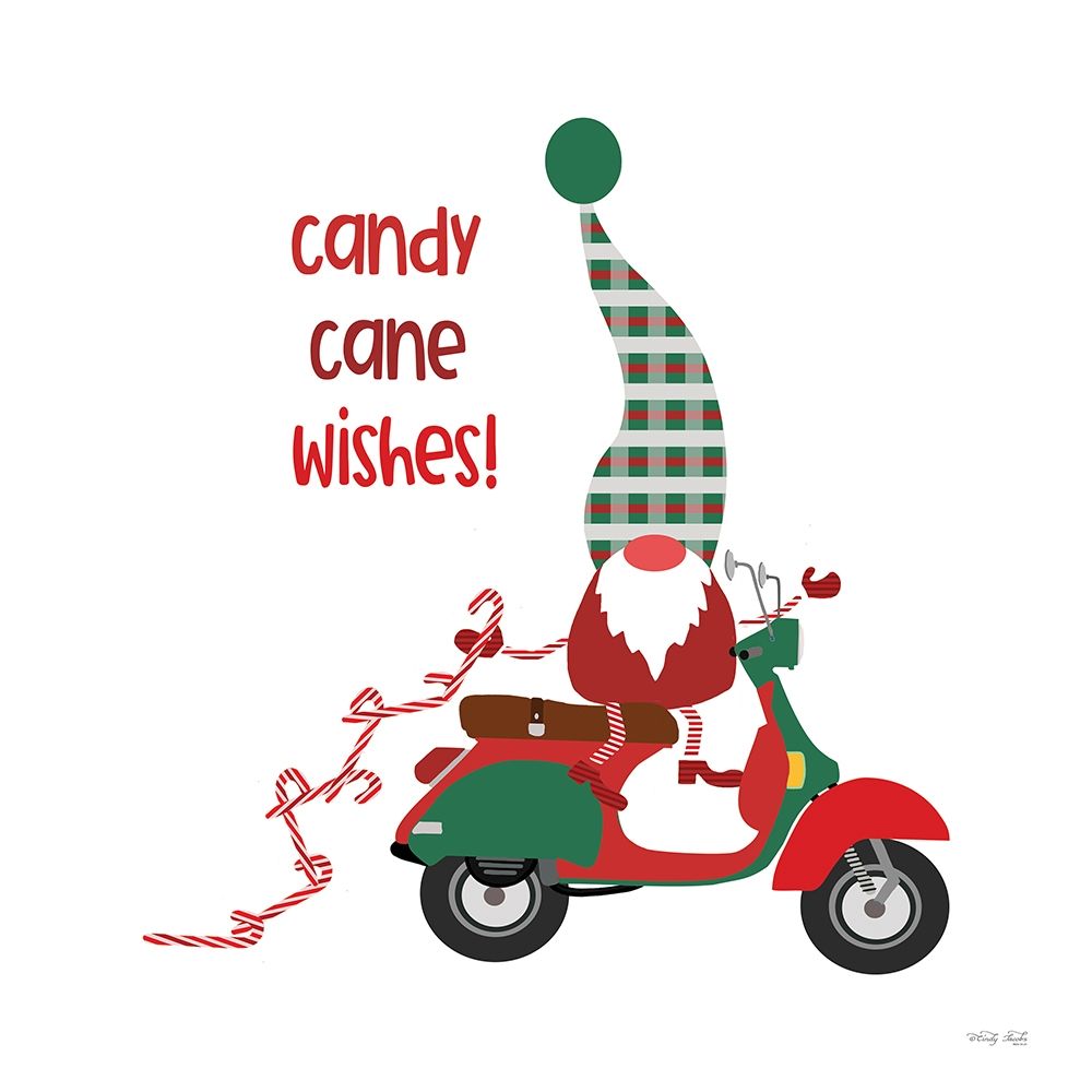 Candy Cane Wishes Gnome art print by Cindy Jacobs for $57.95 CAD