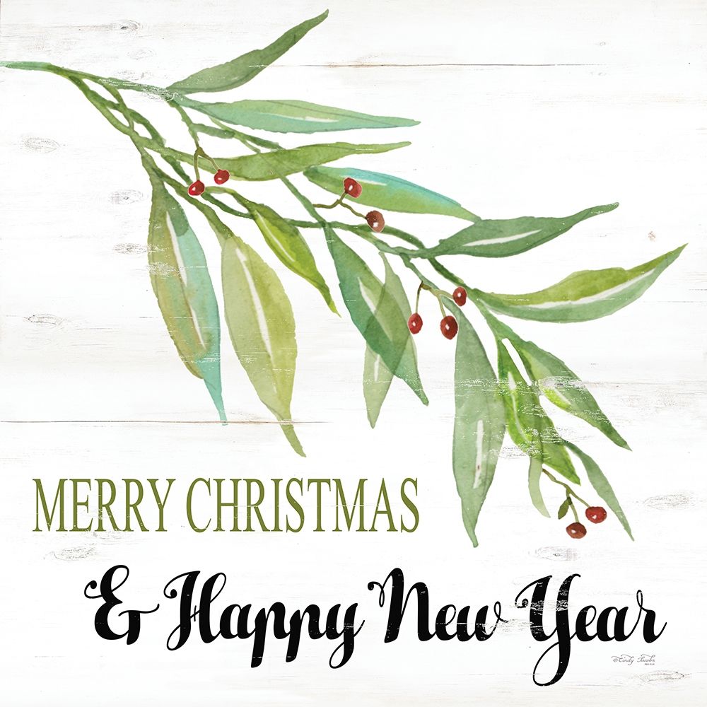 Merry Christmas and Happy New Year art print by Cindy Jacobs for $57.95 CAD