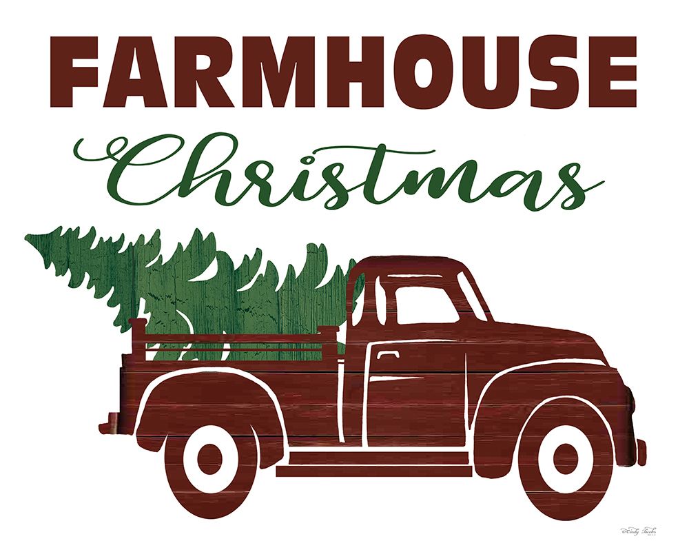 Farmhouse Christmas art print by Cindy Jacobs for $57.95 CAD