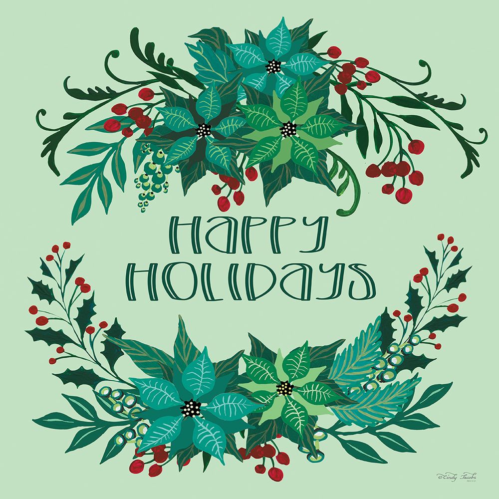 Happy Holidays art print by Cindy Jacobs for $57.95 CAD