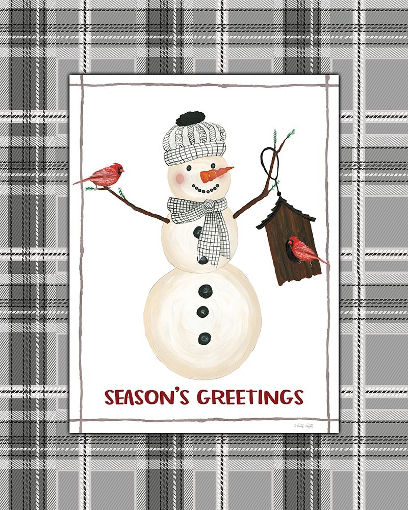 Seasons Greetings Snowman art print by Cindy Jacobs for $57.95 CAD