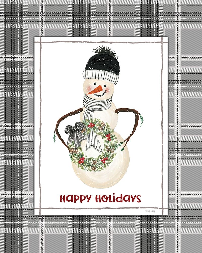 Happy Holidays Snowman art print by Cindy Jacobs for $57.95 CAD