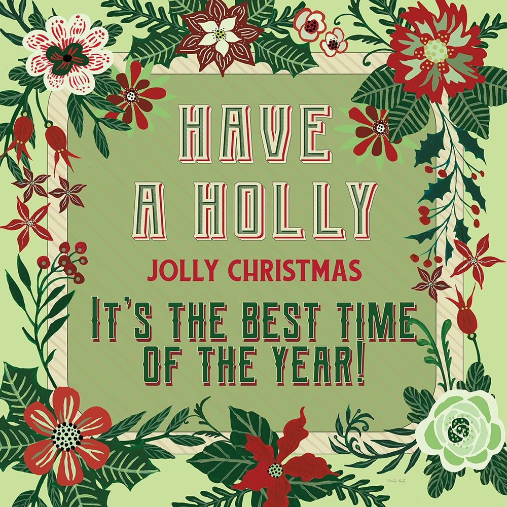 Nostalgic Holly Jolly Christmas art print by Cindy Jacobs for $57.95 CAD