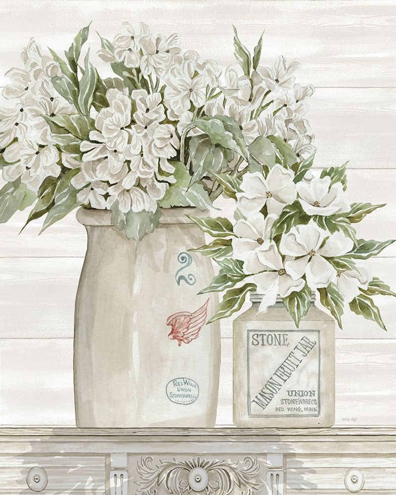 Floral Country Crocks art print by Cindy Jacobs for $57.95 CAD