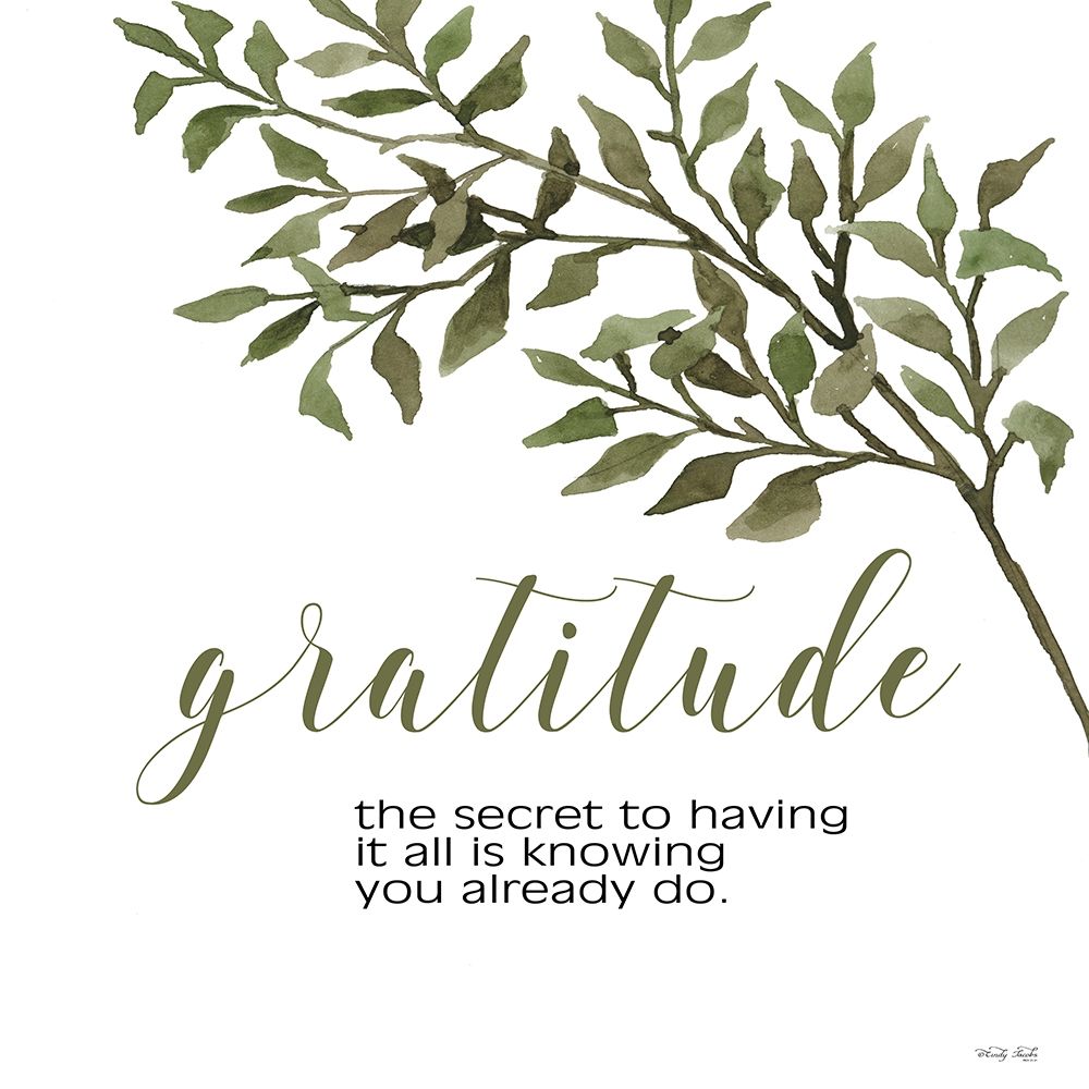 Gratitude art print by Cindy Jacobs for $57.95 CAD