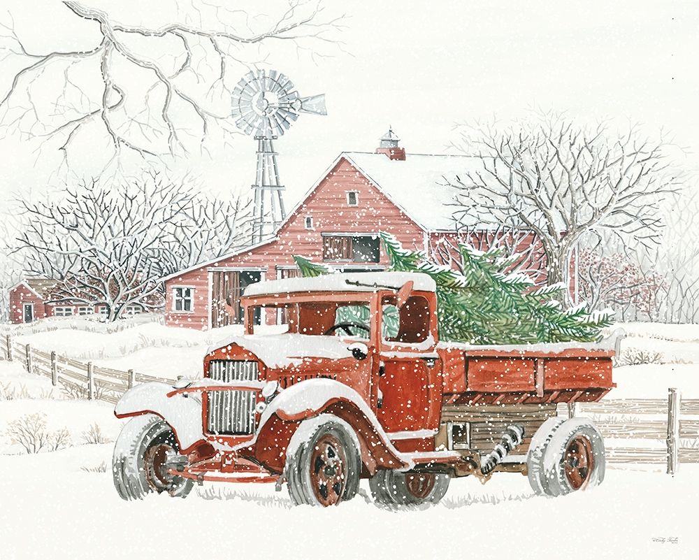 Windmill Winter art print by Cindy Jacobs for $57.95 CAD