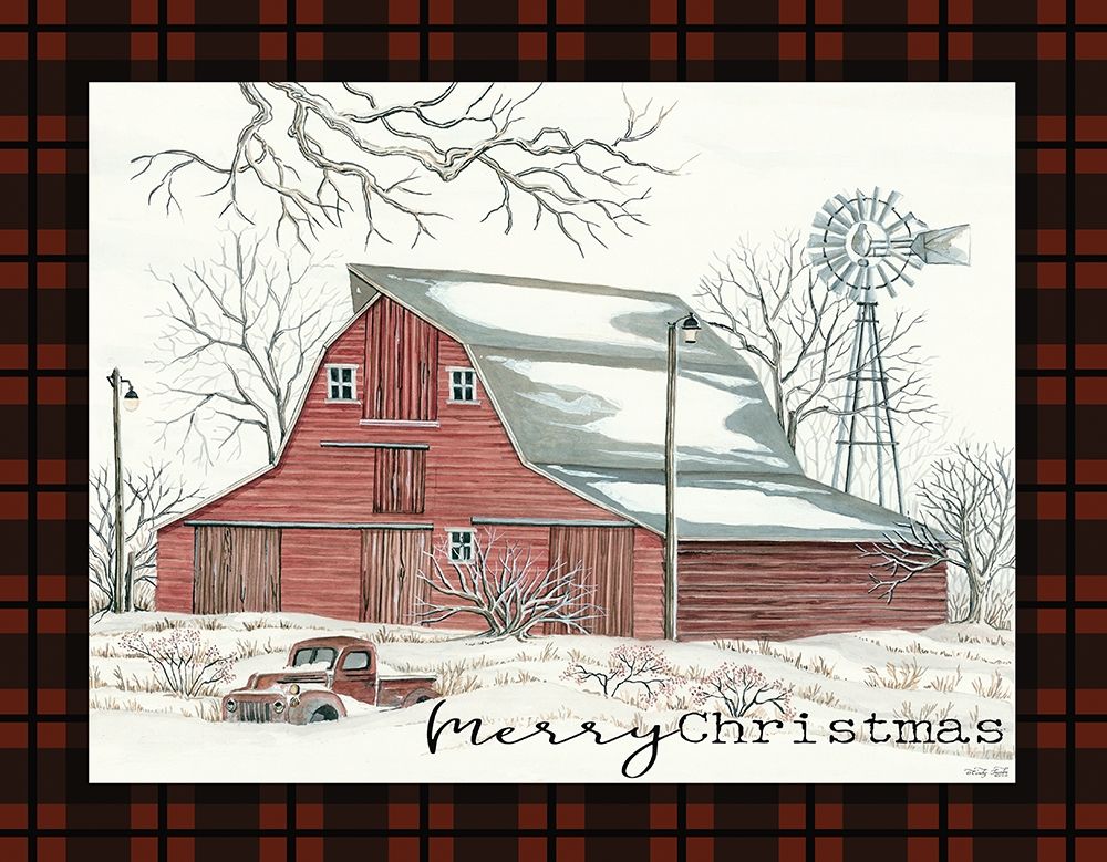 Merry Christmas Farm art print by Cindy Jacobs for $57.95 CAD