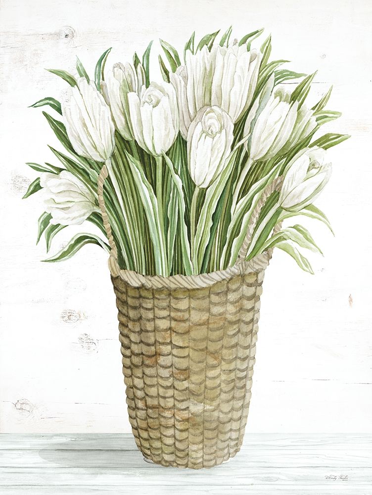 Tulip Basket art print by Cindy Jacobs for $57.95 CAD
