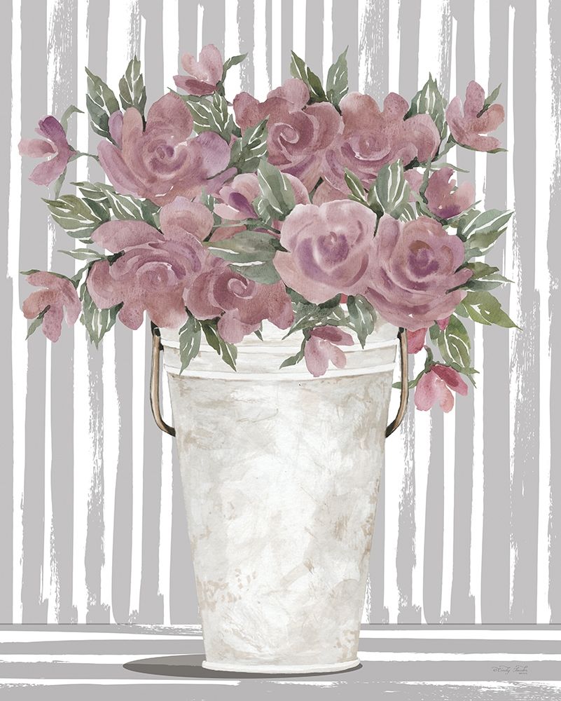 Pink Posies I art print by Cindy Jacobs for $57.95 CAD
