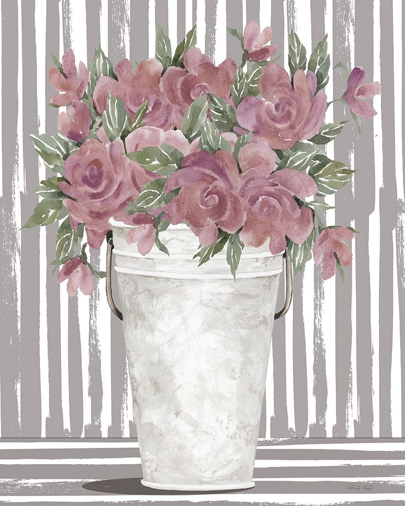 Pink Posies II art print by Cindy Jacobs for $57.95 CAD