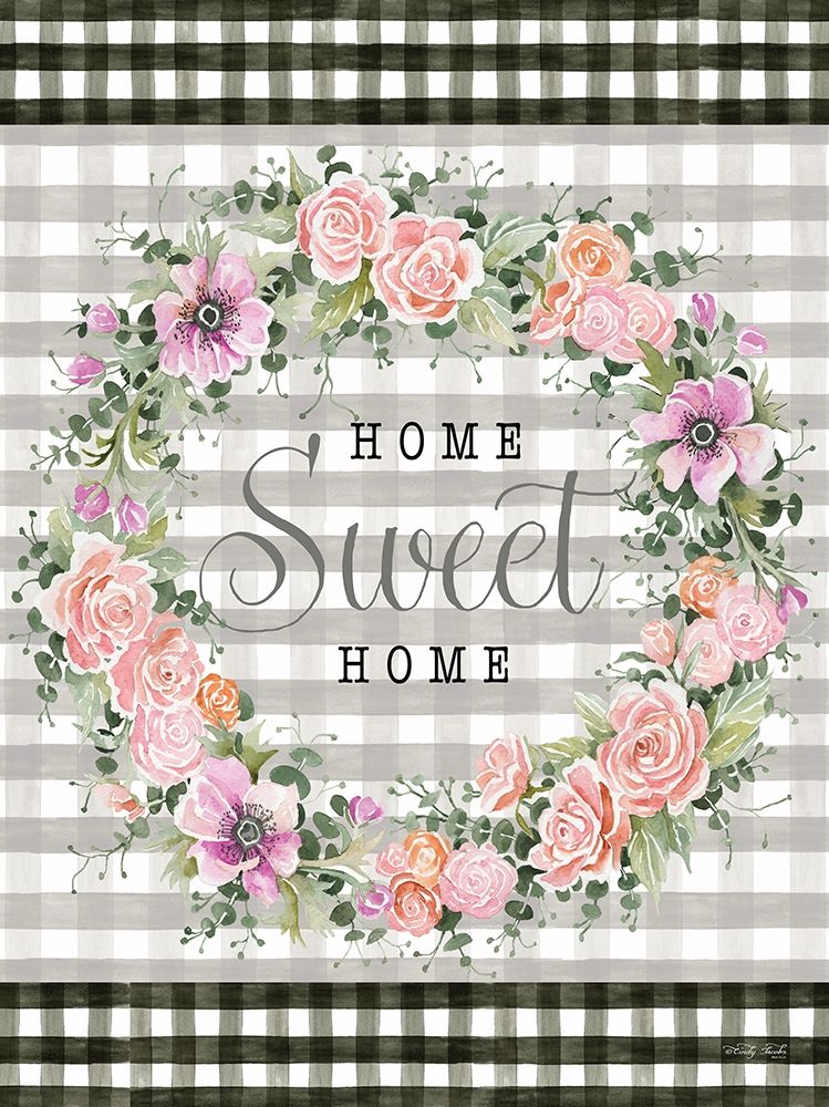 Home Sweet Home Gingham art print by Cindy Jacobs for $57.95 CAD