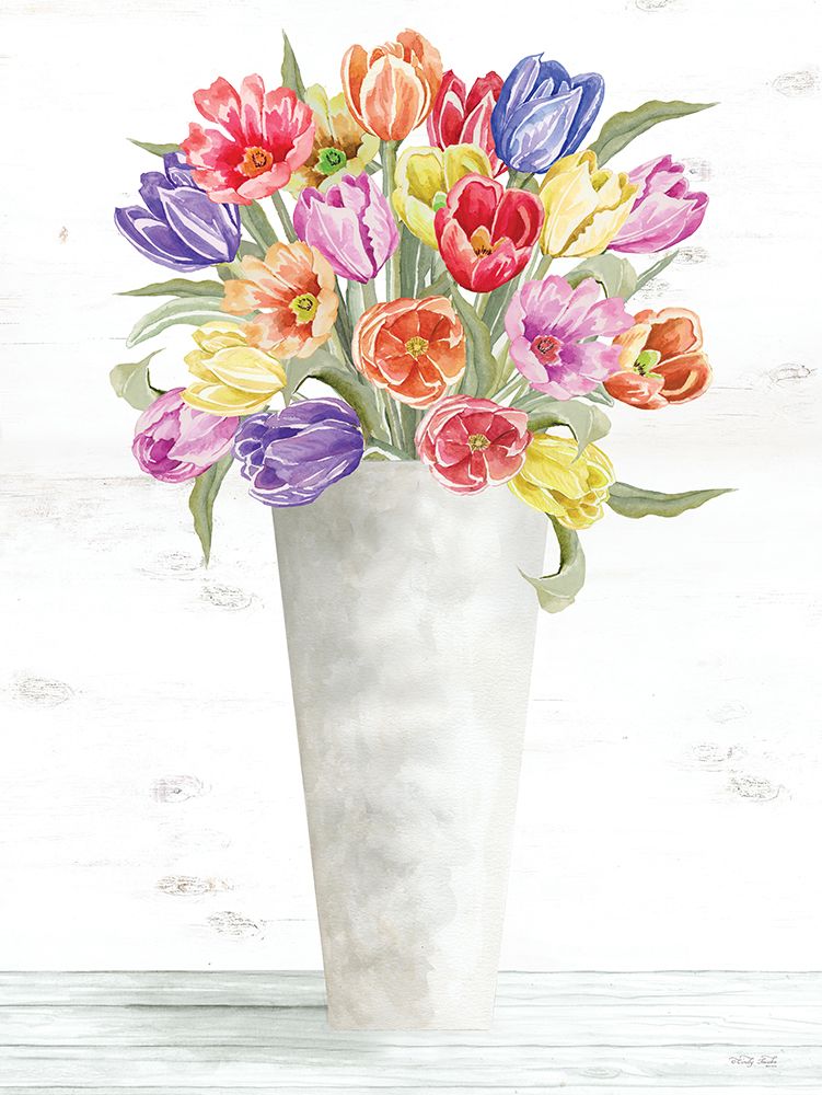 Colorful Tulip Bouquet art print by Cindy Jacobs for $57.95 CAD