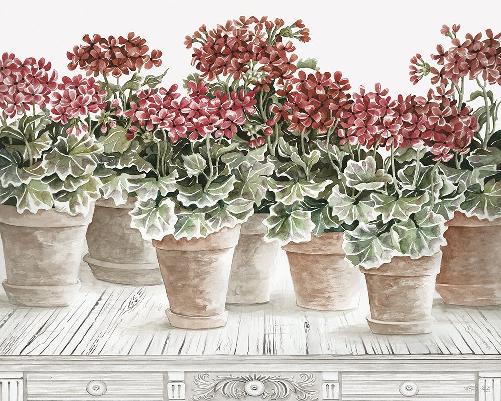 Potted Geranium Mix III art print by Cindy Jacobs for $57.95 CAD