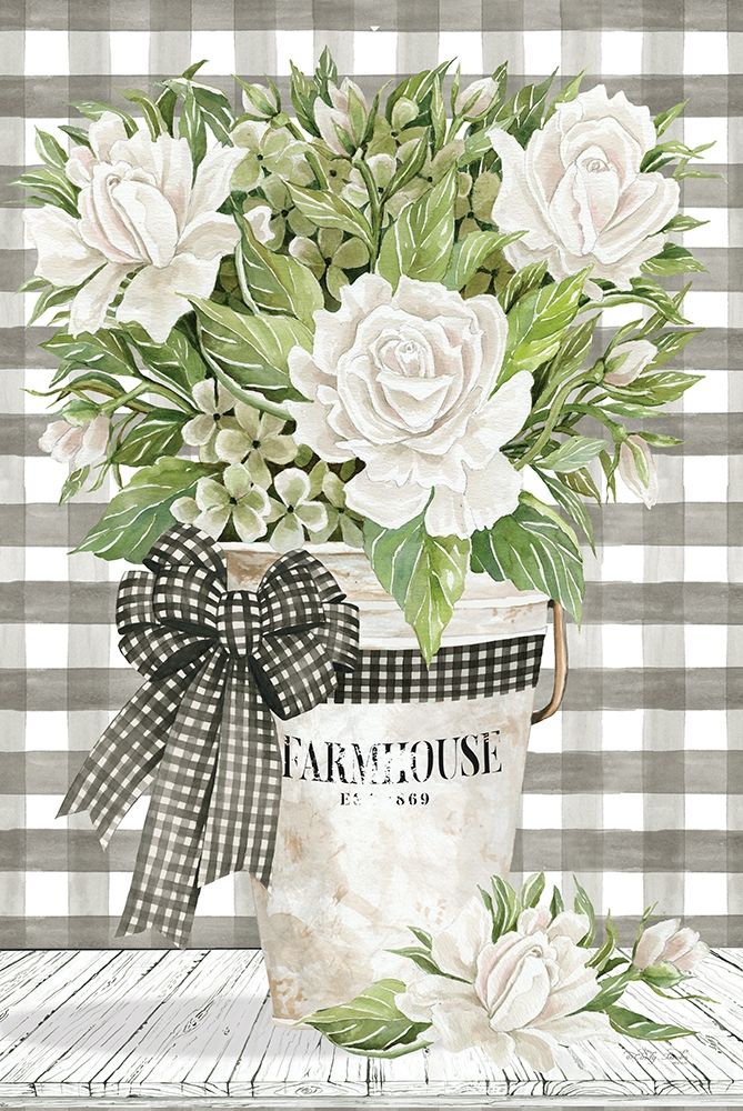 Farmhouse Roses art print by Cindy Jacobs for $57.95 CAD