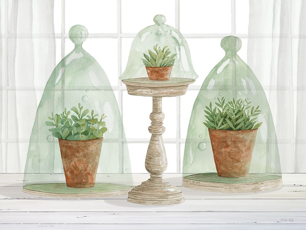 Garden Cloche Trio I art print by Cindy Jacobs for $57.95 CAD