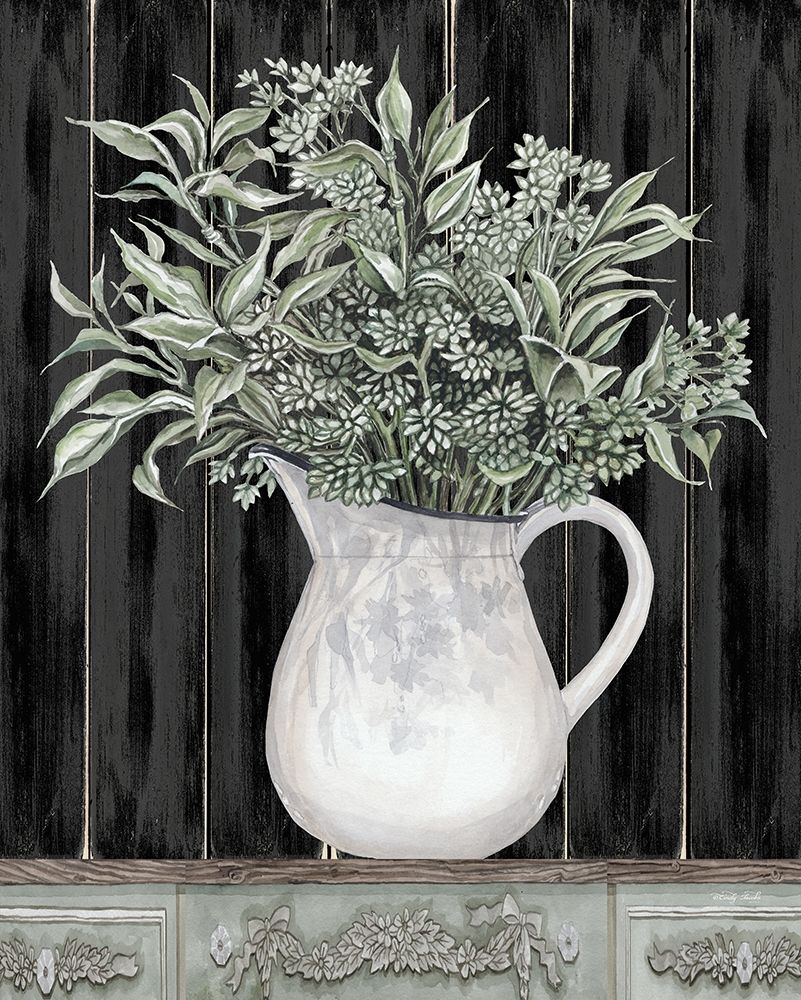 Sage Greenery in a Pitcher art print by Cindy Jacobs for $57.95 CAD