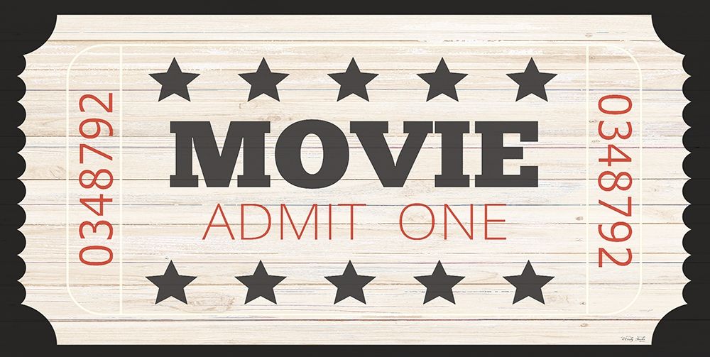 Admit One Movie Ticket art print by Cindy Jacobs for $57.95 CAD