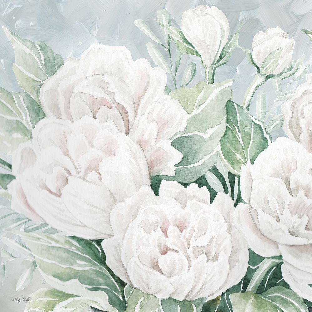 Peaceful Peonies art print by Cindy Jacobs for $57.95 CAD
