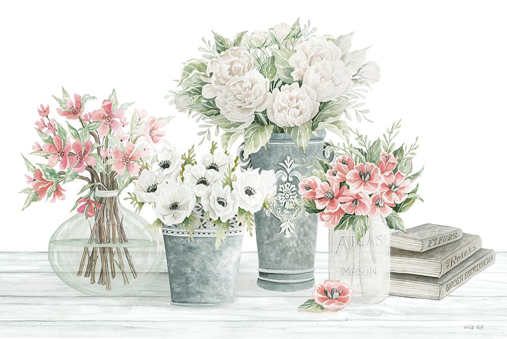 Farmhouse Florals I art print by Cindy Jacobs for $57.95 CAD