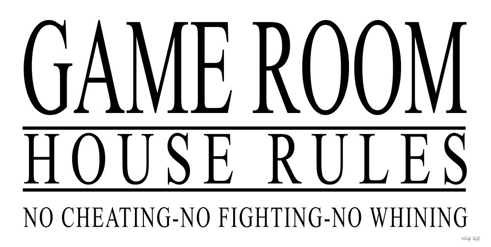 Game Room House Rules I art print by Cindy Jacobs for $57.95 CAD