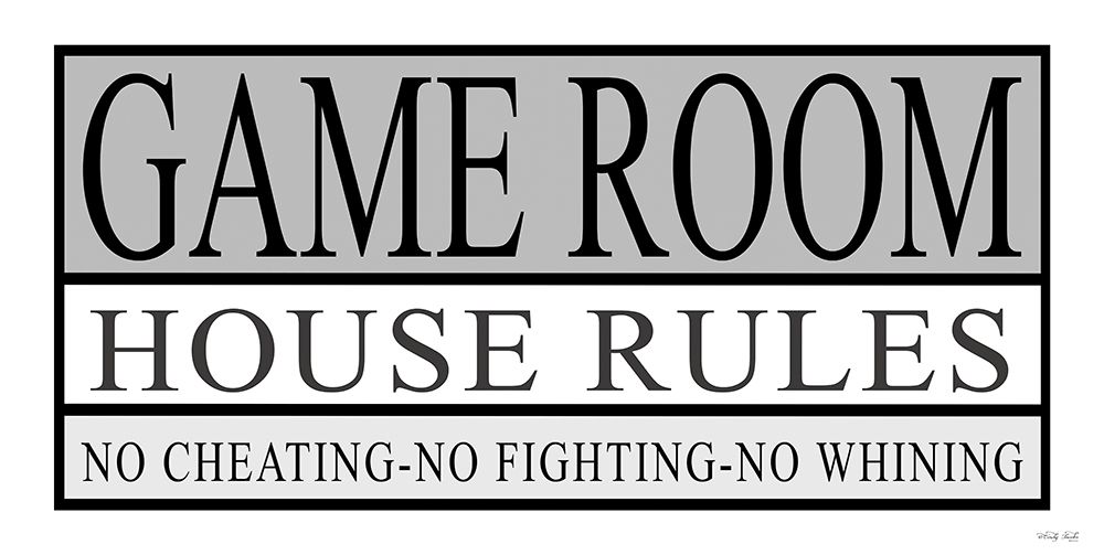 Game Room House Rules II art print by Cindy Jacobs for $57.95 CAD