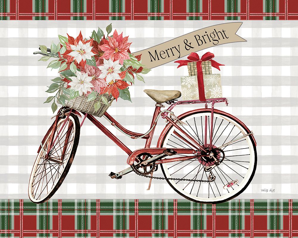 Merry And Bright Bicycle art print by Cindy Jacobs for $57.95 CAD