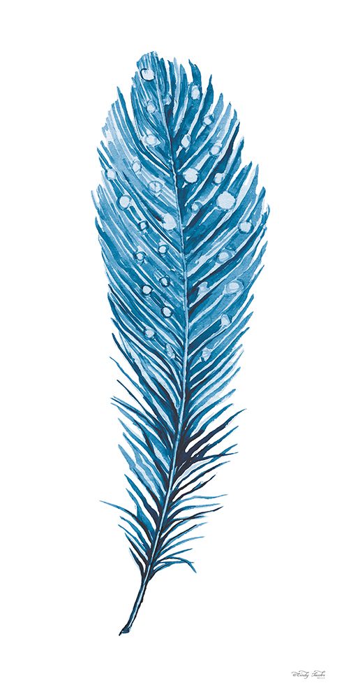 Blue Feather II art print by Cindy Jacobs for $57.95 CAD