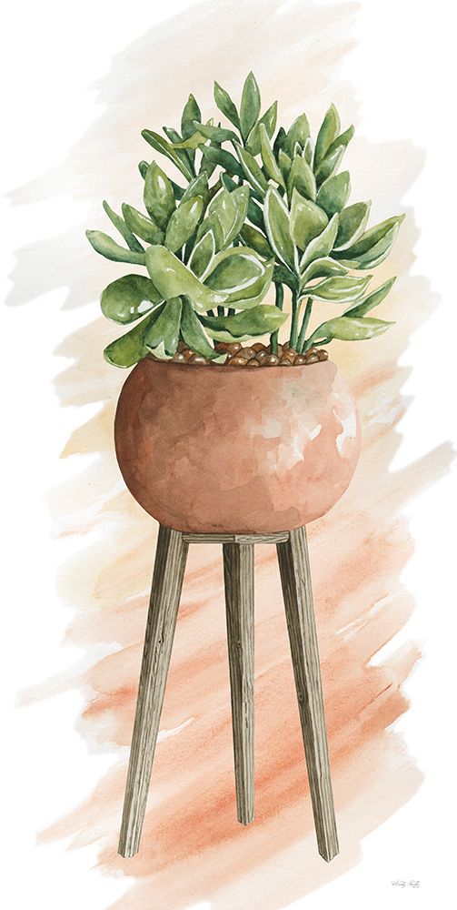 Plant Stand Pot of Flowers I art print by Cindy Jacobs for $57.95 CAD