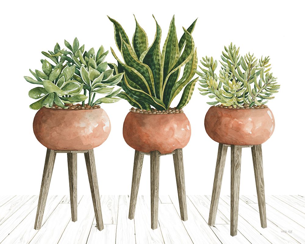 Clay Pot Trio of Plants art print by Cindy Jacobs for $57.95 CAD