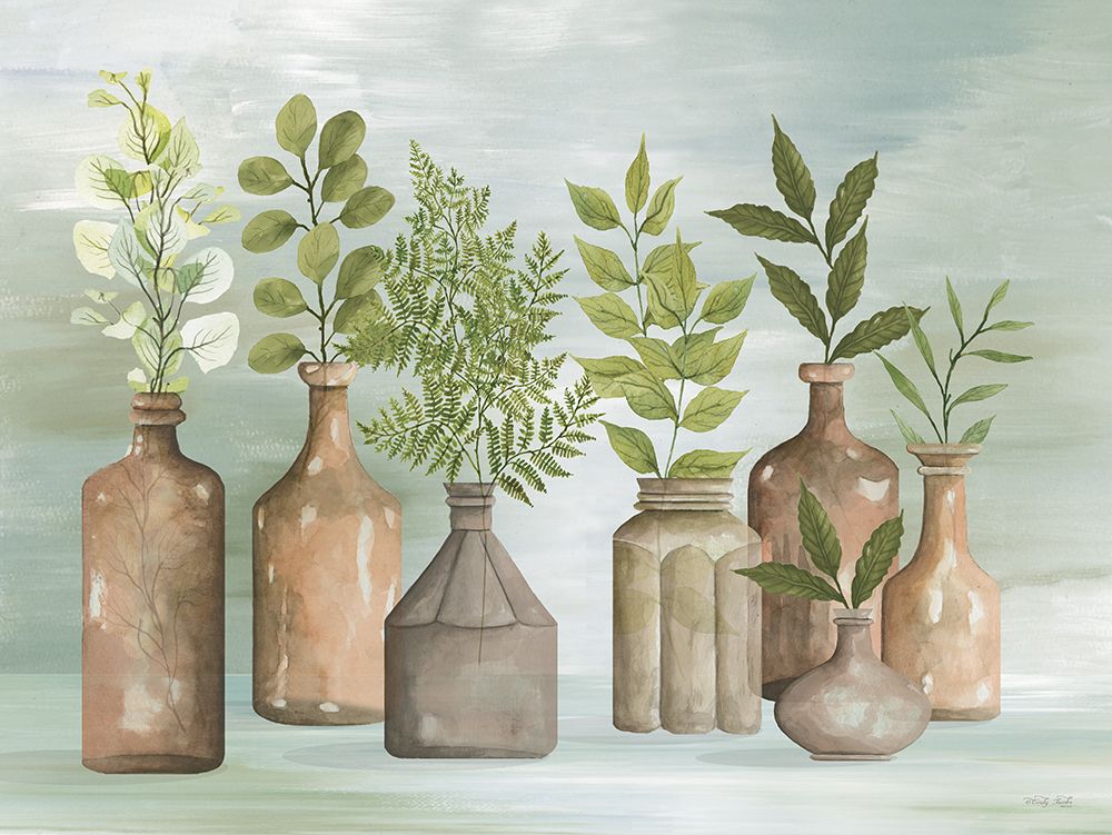 Greenery in Bottles I art print by Cindy Jacobs for $57.95 CAD